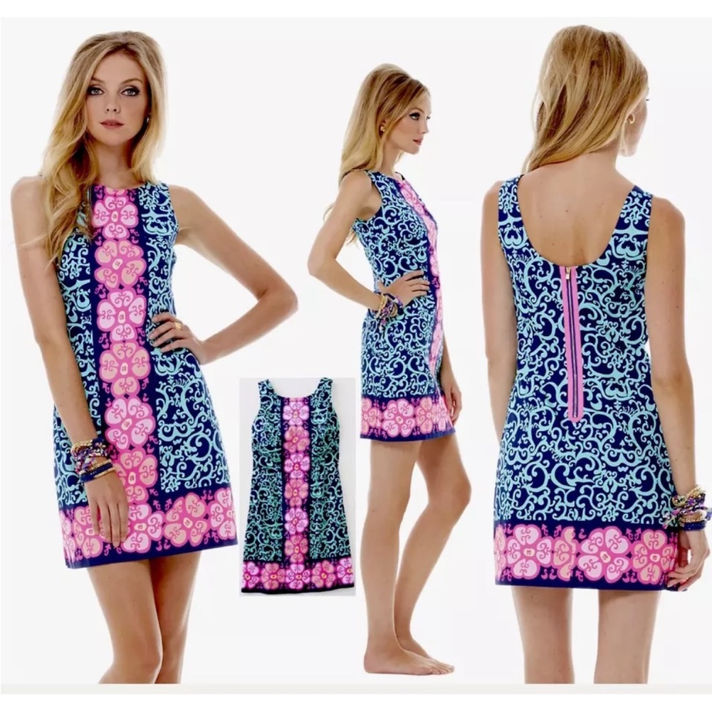 Lilly Pulitzer Blue and Pink Mini Dress
